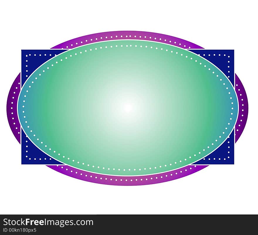 An artsy oval shaped web page logo with dotted edges in blue, aqua and purple colors. An artsy oval shaped web page logo with dotted edges in blue, aqua and purple colors