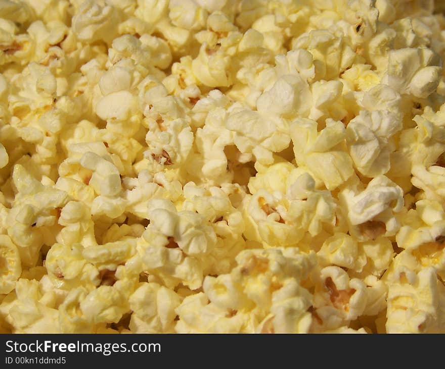 Buttery tasty popcorn scattered around. Buttery tasty popcorn scattered around.