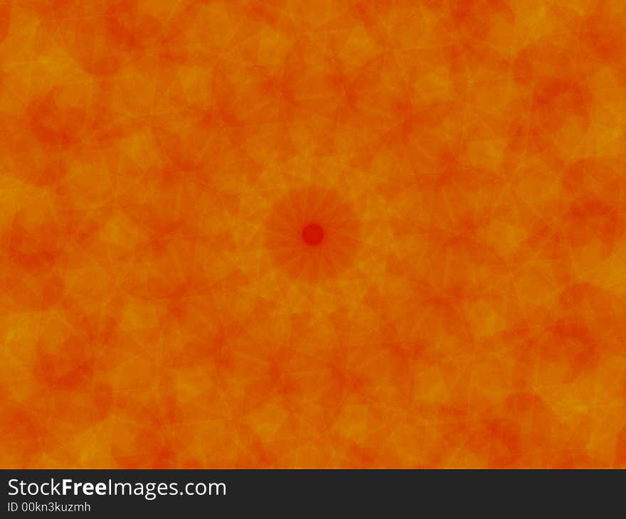 Orange and Red Background with soft blends of orange and red thought background. Small red circle in center.