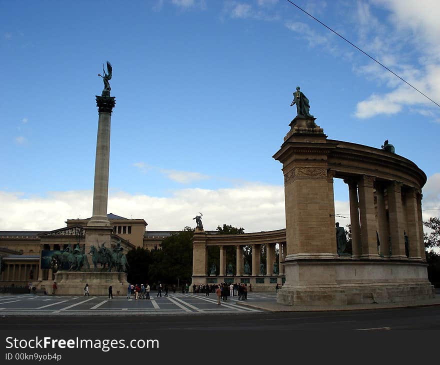 Heroes square,Budapest,detail