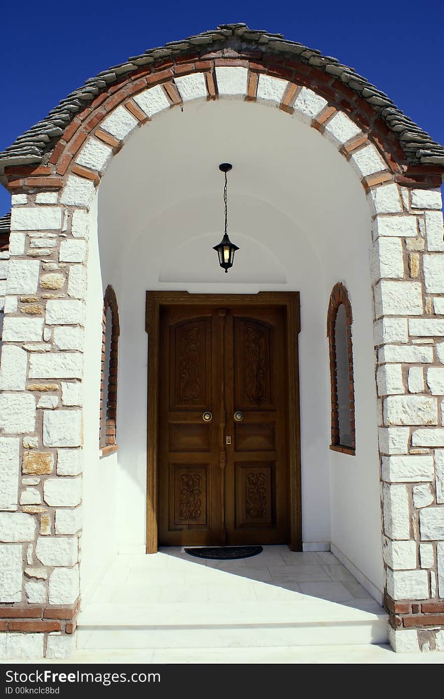 A building with white marble and blue sky