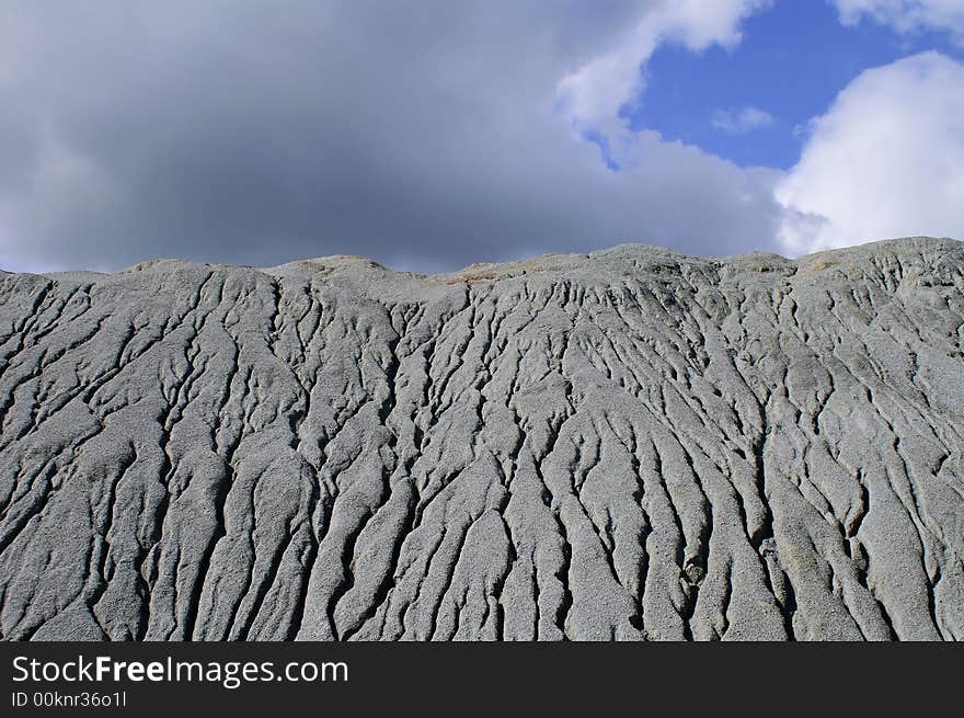 Sandy mountain from sand-pit