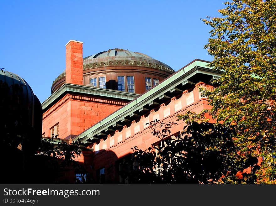 Historic domed building in with blue sky background. Historic domed building in with blue sky background