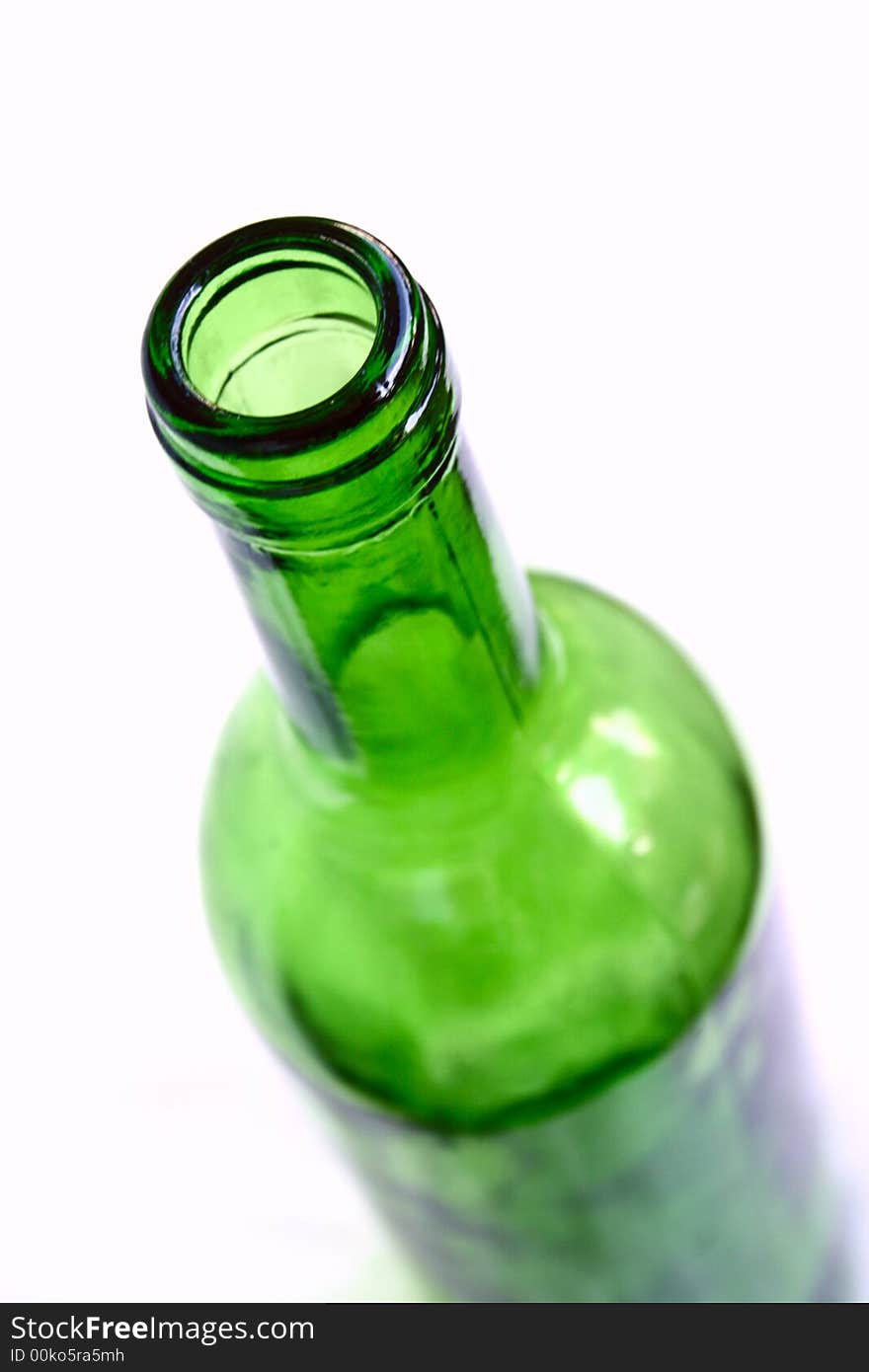 Green wine bottle