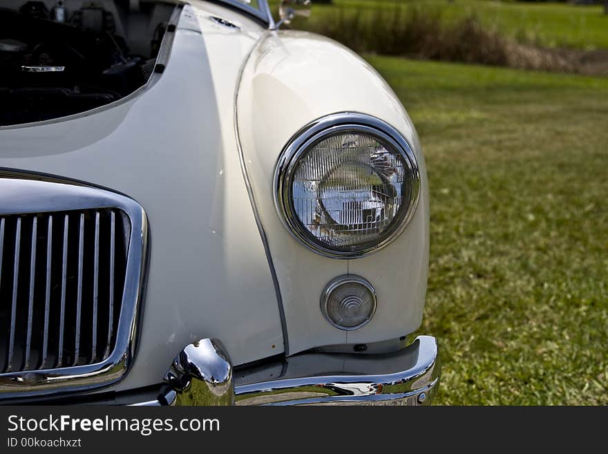 Car on display in an auto show