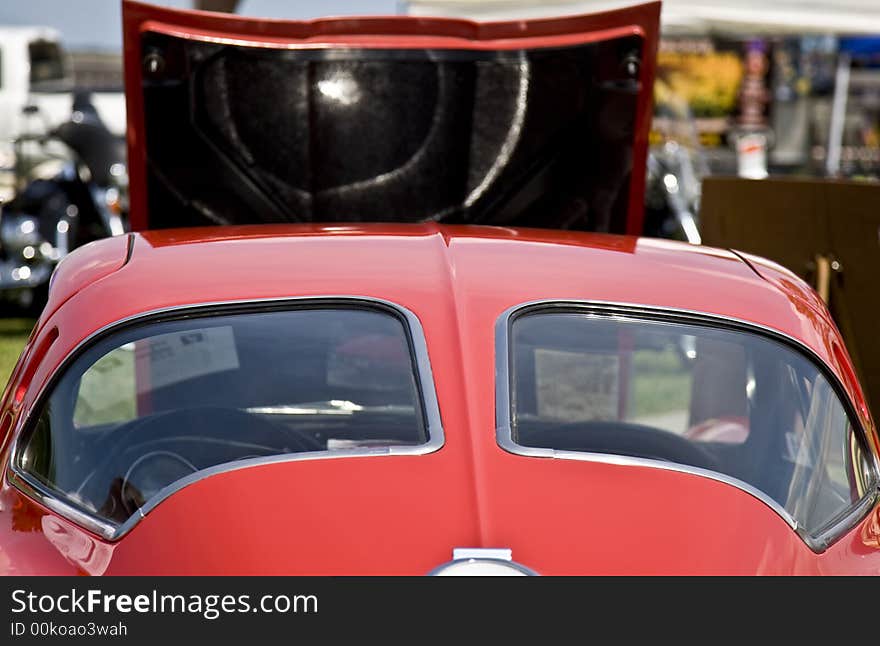 Car on display in an auto show