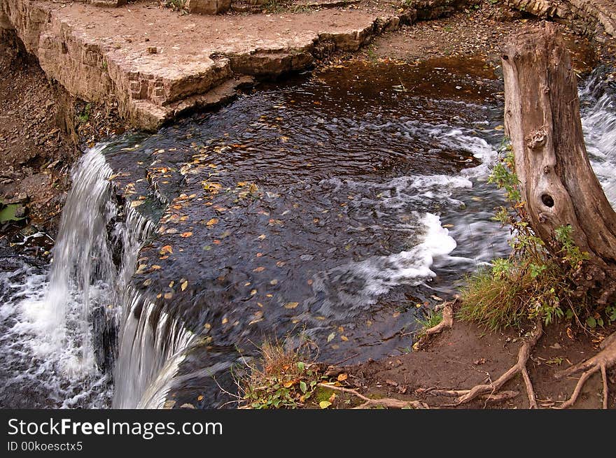 Autumn waterfall