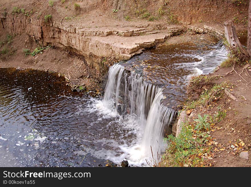 Autumn waterfall