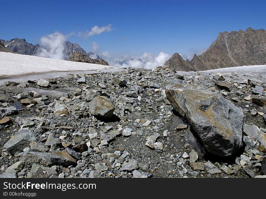 At the glacier.