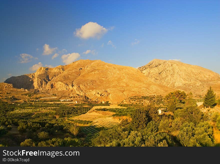 Autumn scenic in mountains