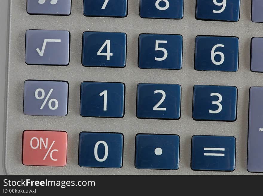 Close up  buttons of calculator