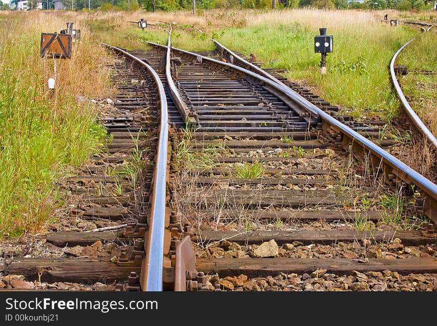 Rails in southern part of Poland