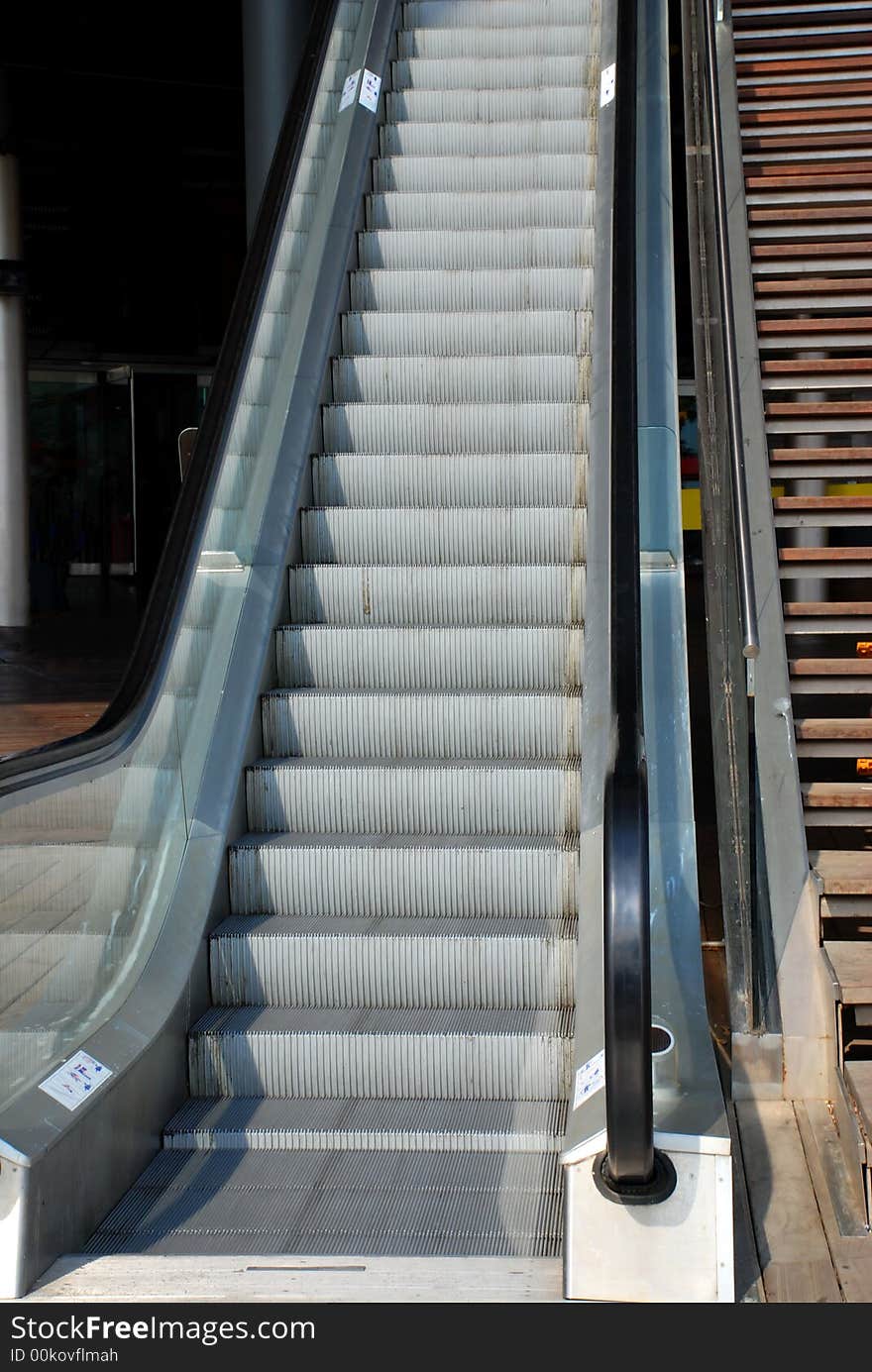 Escalator in the trade centre