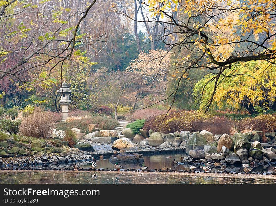 Japanese Park in the city of Wroclaw in Poland