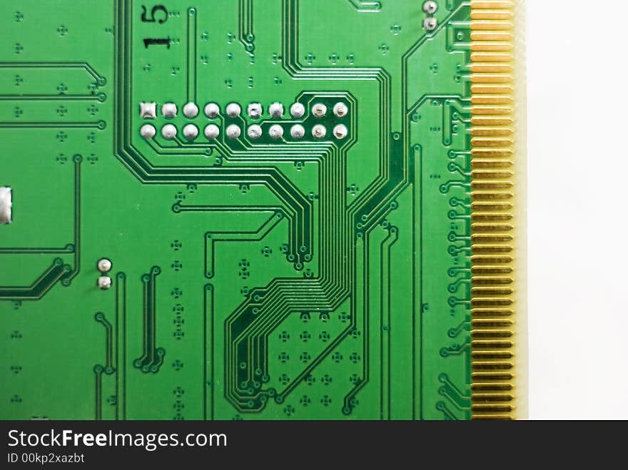 Circuit board on white background