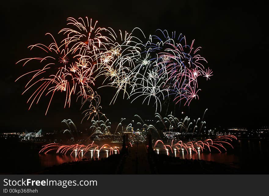 Colourful fireworks in Malaysia's Putrajaya.