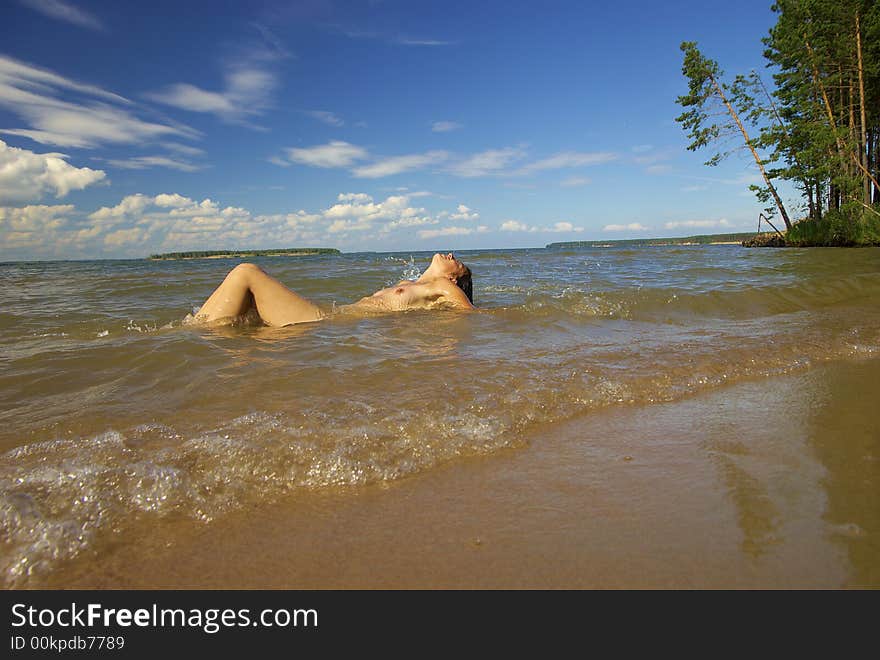 Girl Naked On The Beach