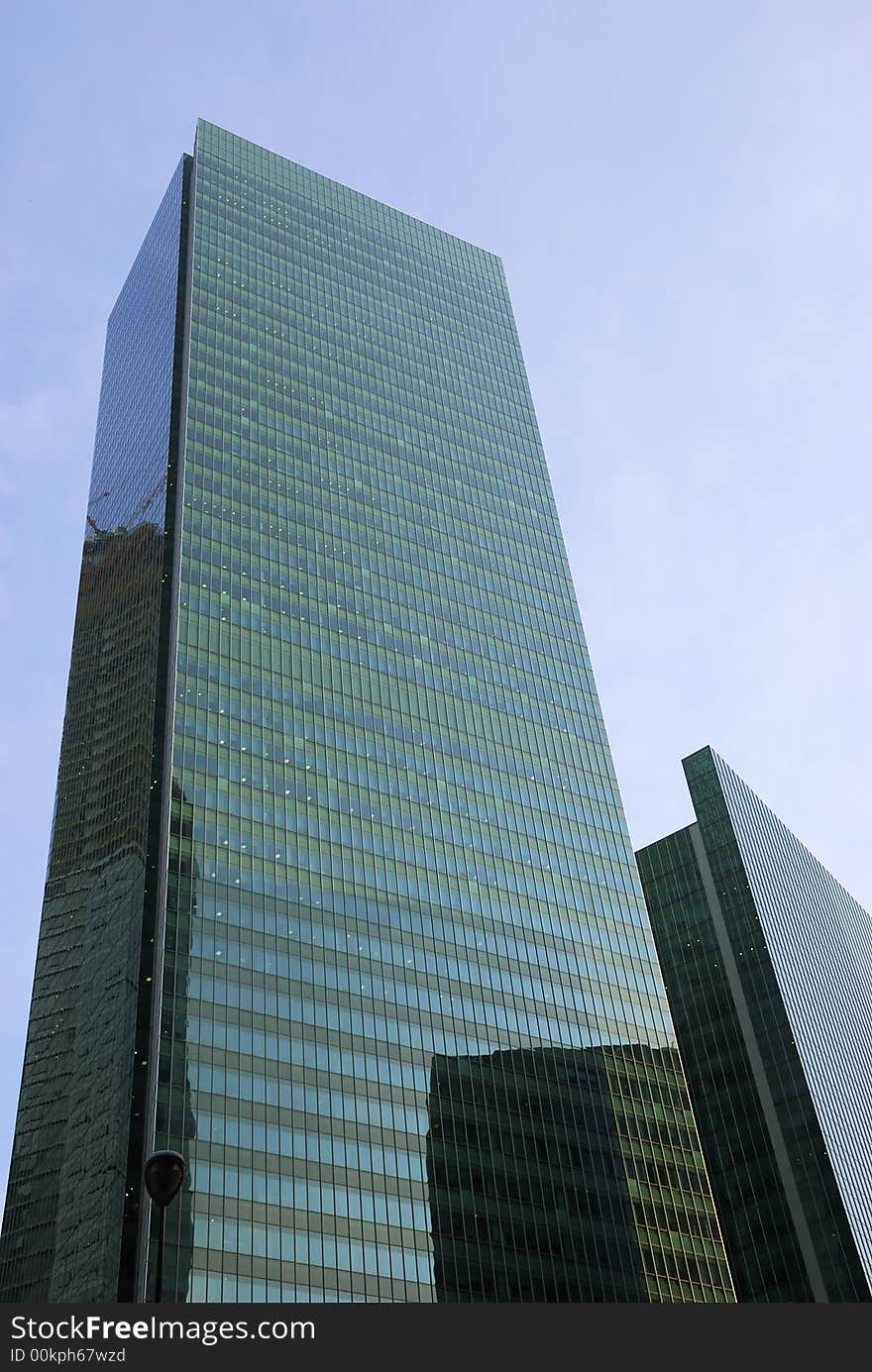 A view from below of Singapore's business district