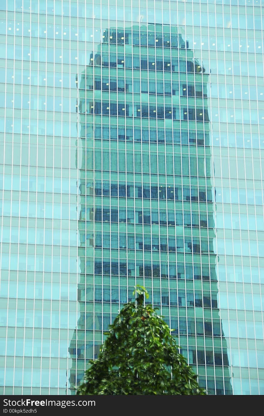 A view from below of Singapore's business district