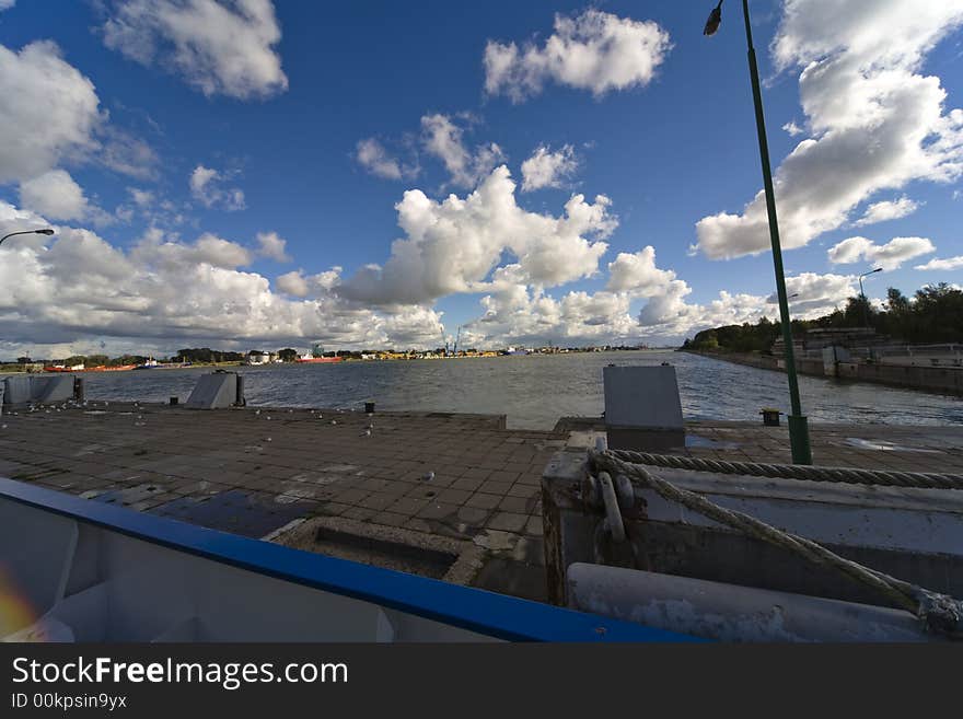 Lithuania, Klaipeda, port, hoisting, cran