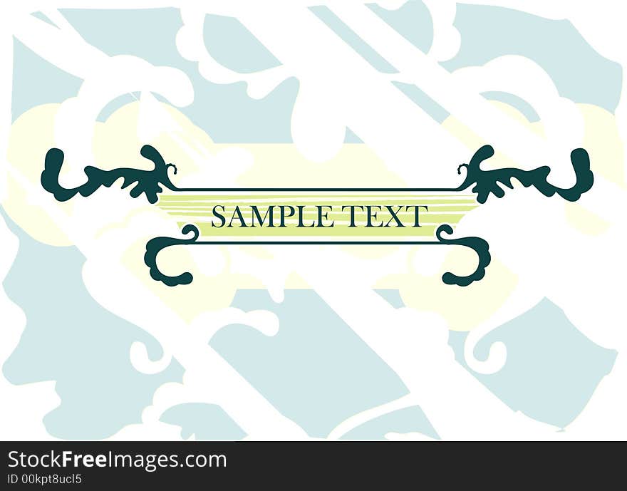 Vector grunge floral frame - size and color can be changed