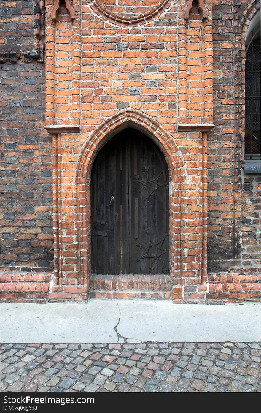 Portal gate to ancient castle. Portal gate to ancient castle