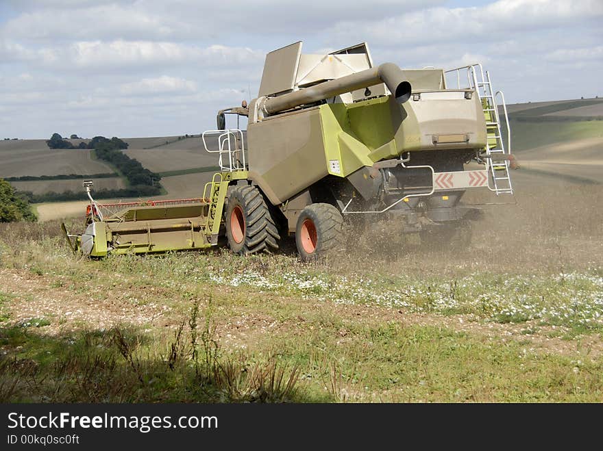 Harvester Cutting  Crop