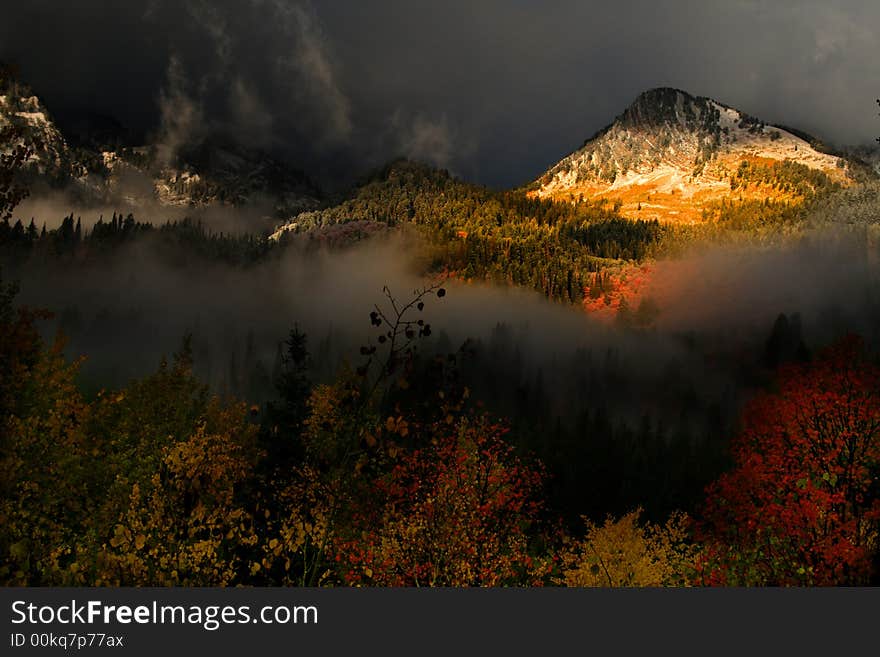 Fall storm on a high mountain. Fall storm on a high mountain