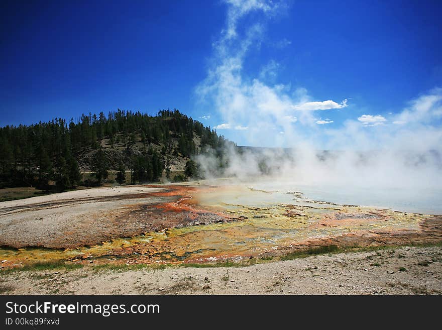 Midway geyser in yellowstone