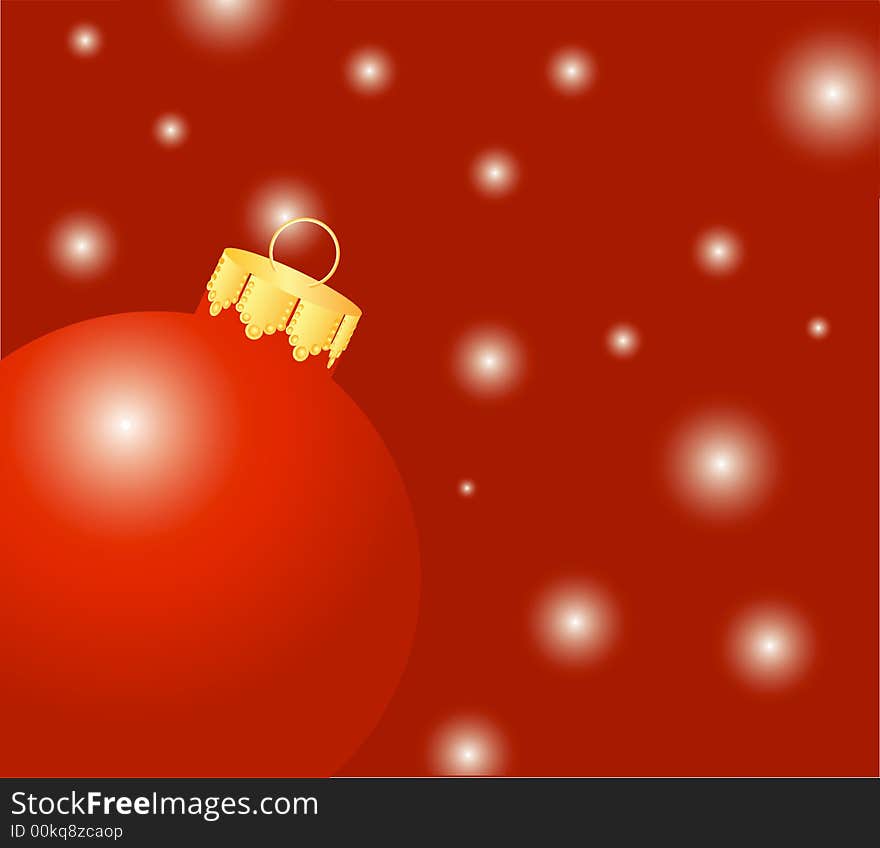 Vector red christmas ball