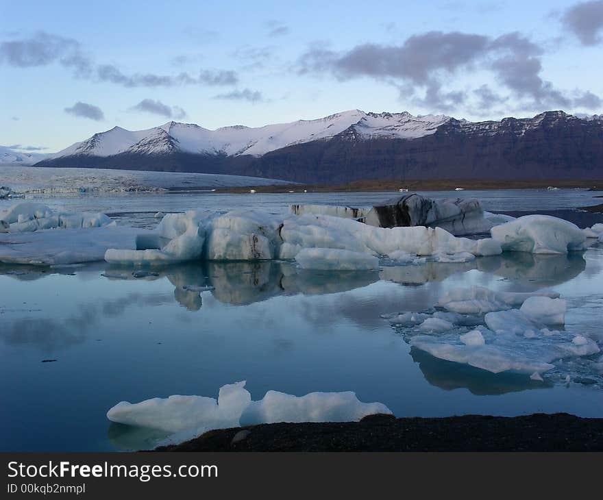 Jokursarlon lagoon, south part of Iceland. Jokursarlon lagoon, south part of Iceland