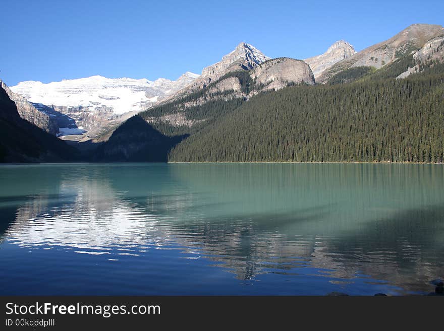 The lake in the mountains. The lake in the mountains