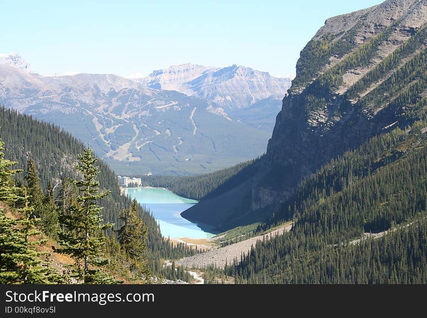 Lake and mountains