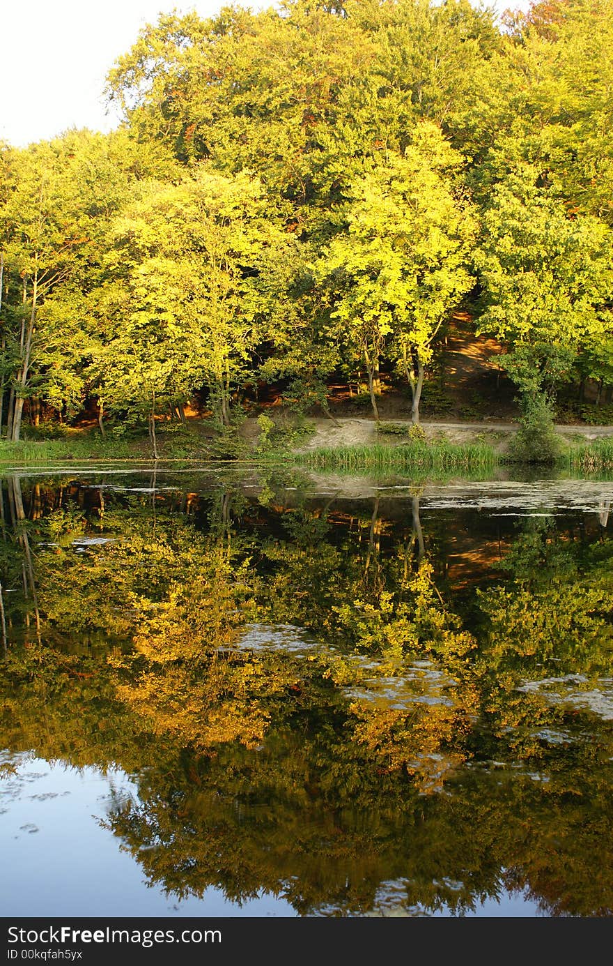 On coast of lake