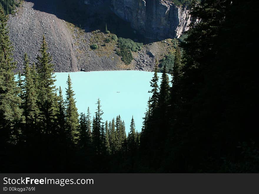 Lake and mountains