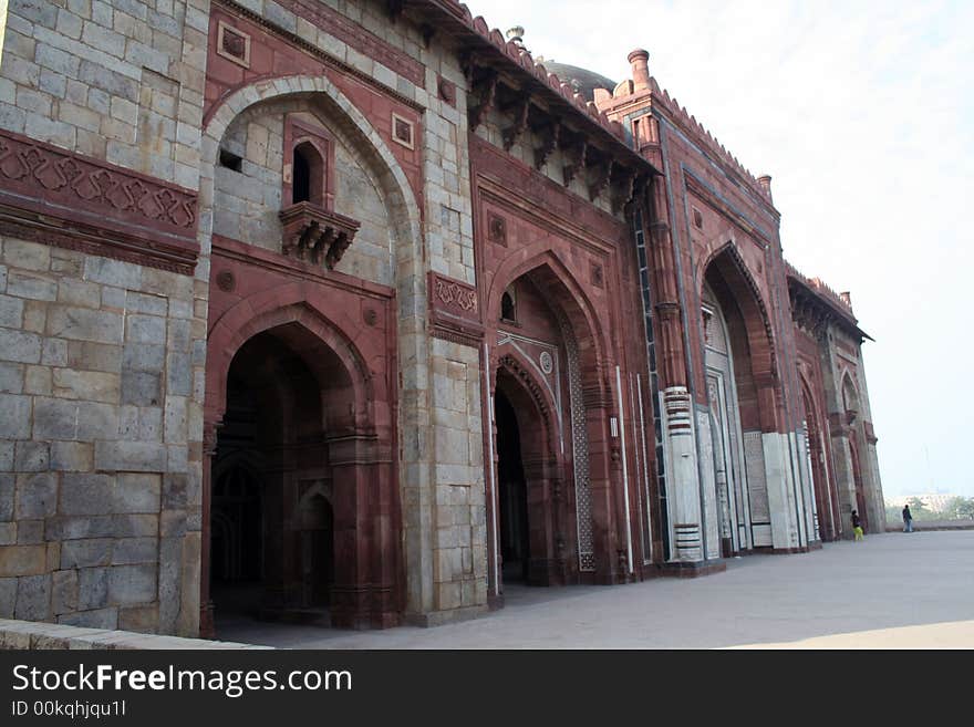 Gateway leading to a medieval fortress in
India. Gateway leading to a medieval fortress in
India.