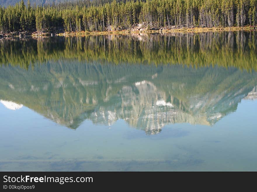 Reflection Of Rocky Mountains