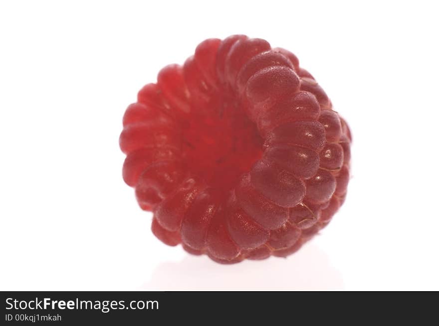 Sweet raspberry isolated on the white background