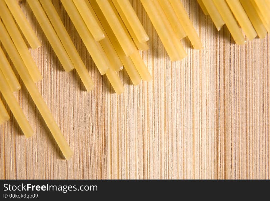 Uncooked italian pasta. abstract. spaghetti