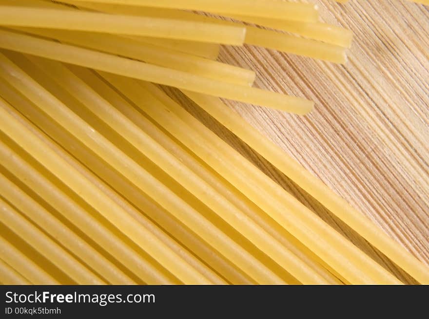 Uncooked italian pasta. abstract. spaghetti