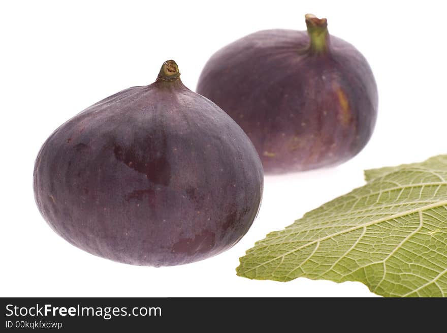 Figs isolated on the white background. fresh fruits