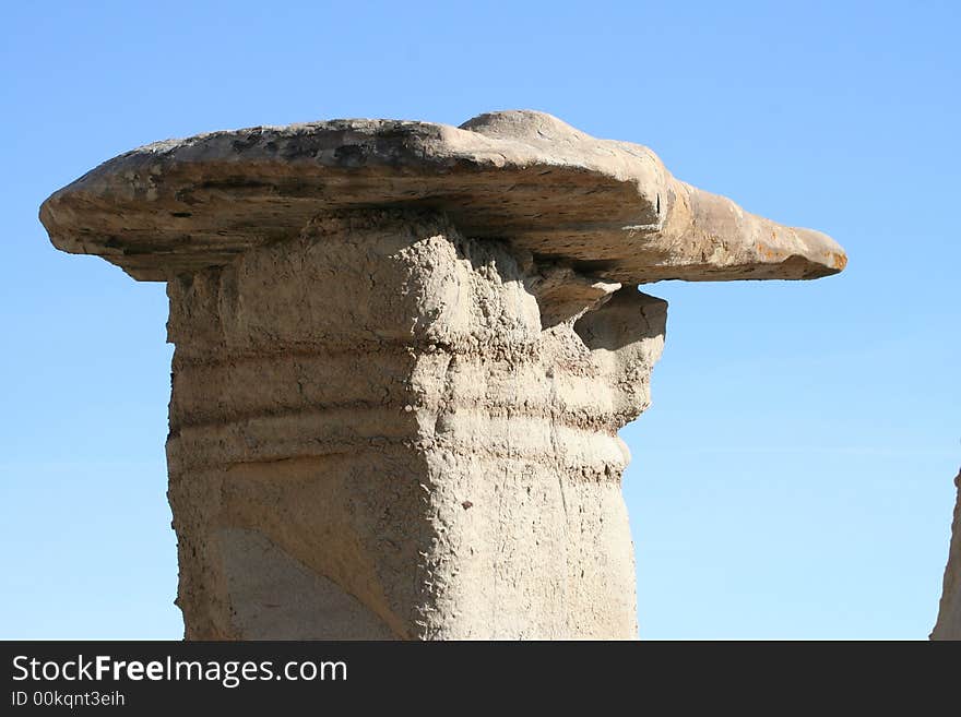 Strangely shaped stones named hoodoo