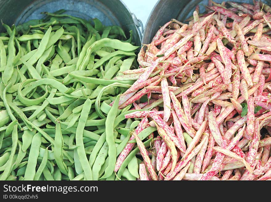 Green beans at a local market.