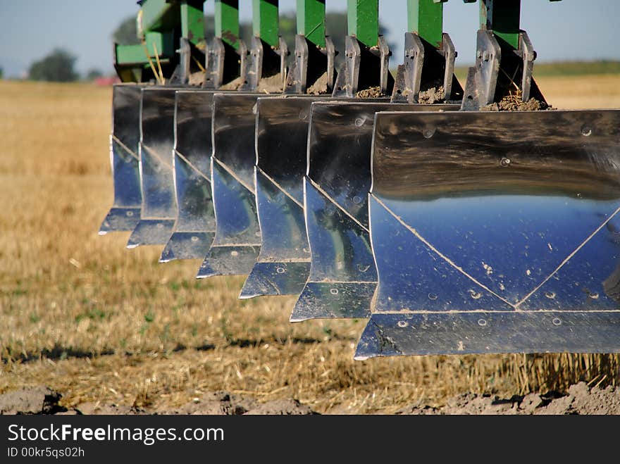 Plow witing in grain field. Plow witing in grain field