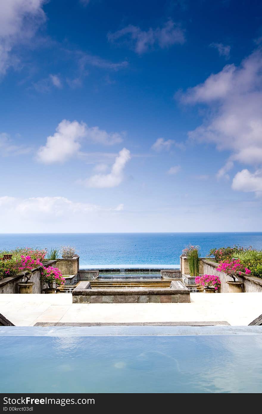 Fountain under Blue Sky