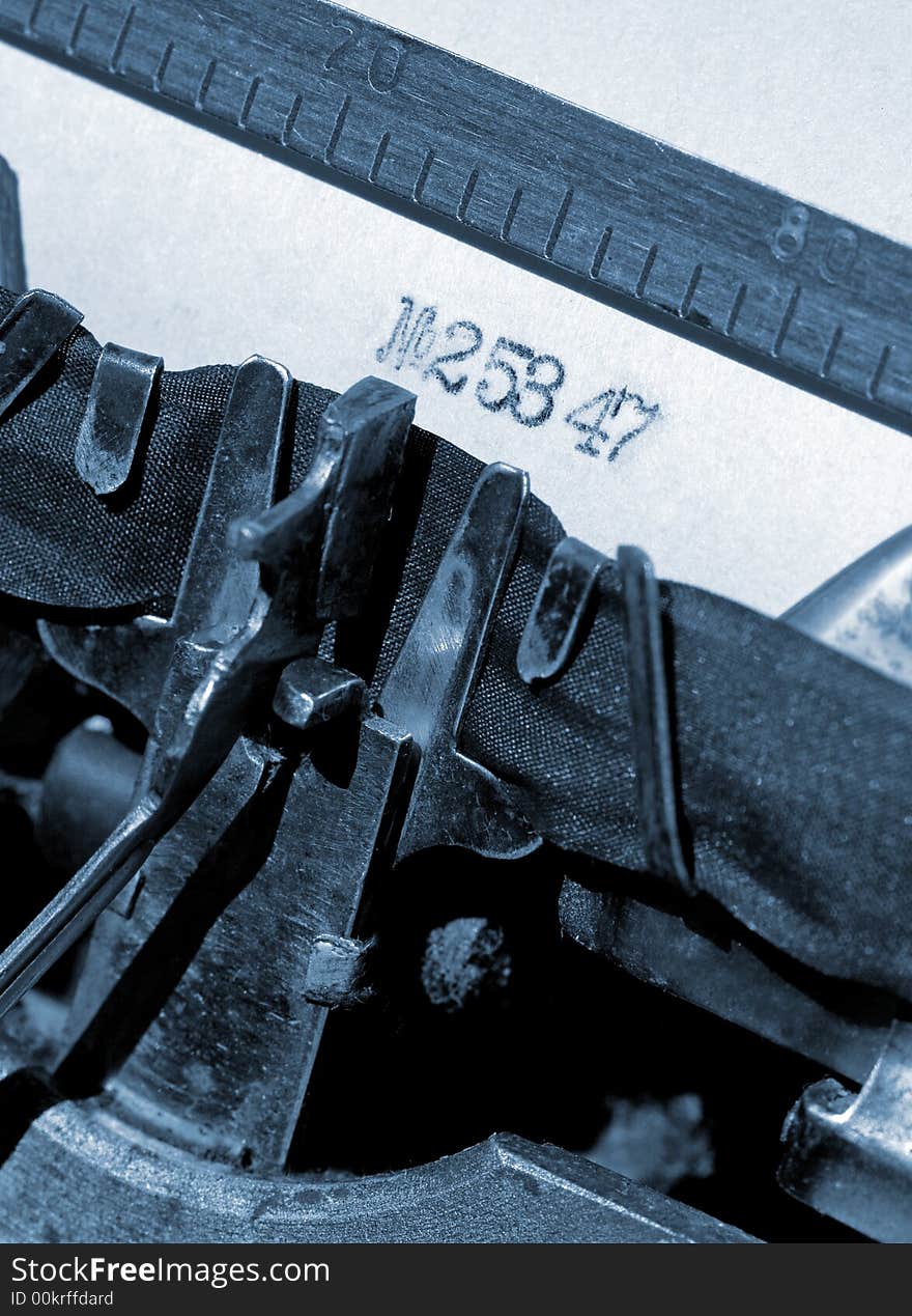 Part of an old typewriter