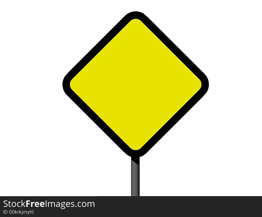 Empty square sign isolated on a white background