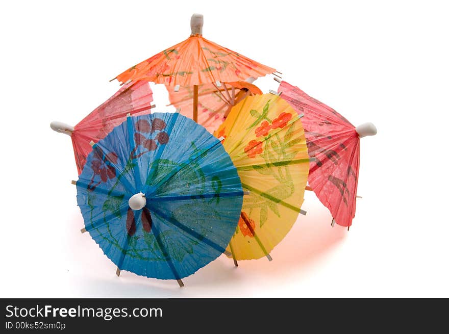 Some multi-coloured umbrellas for juice or icecream