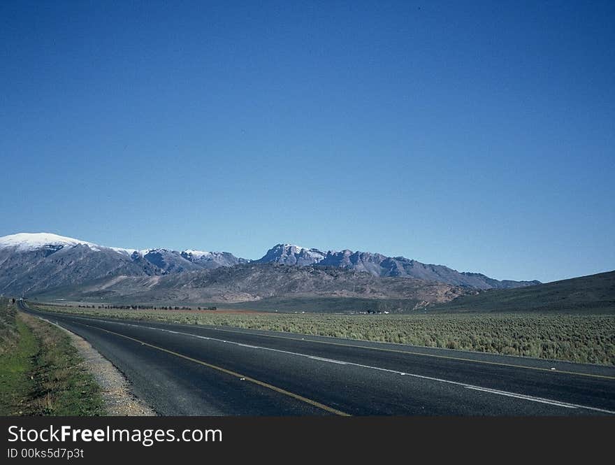 Mountain range near the Cape province, South Africa