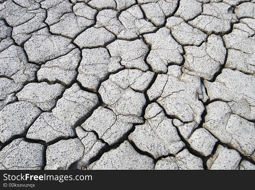 Scorched land close up